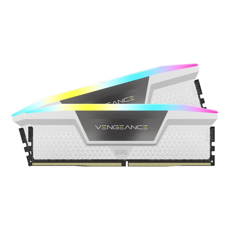 رم DDR5 کورسیر VENGEANCE RGB WHITE 32GB (2x16GB) 5200MHZ CL40